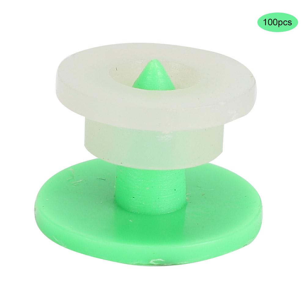 100pcs 0.7in Ear Tag Signs Marker Livestock Supplies for Rabbit Fox Mink Number Animal IdentificationGreen