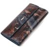 Beautiful Roomy Women's Wallet Made of Genuine Leather with Snake Embossing CANPELLINI Wallet 21663 Multicolored