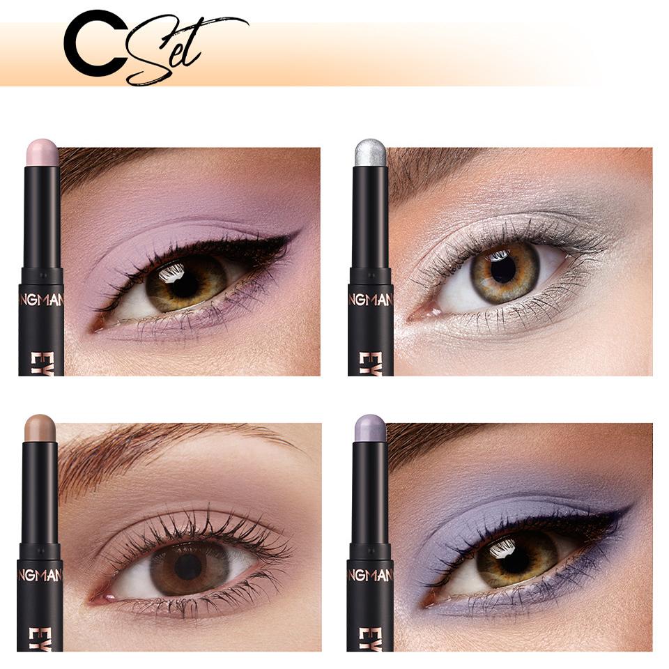 8-color Eye Shadow Stick Set 2-in-1 Eye Shadow Highlight Stick Waterproof and Sweat Resistant Makeup Gift Box Suitable for Daily Dressing