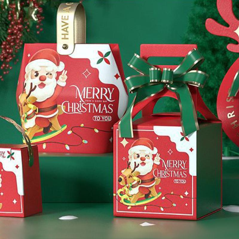 Рождественские подарочные коробки Санта-Клаус Конфеты Драже Коробка Веселая рождественская упаковочная коробка Новогодний галстук-бабочка Рождественские подарочные упаковочные пакеты Чехол