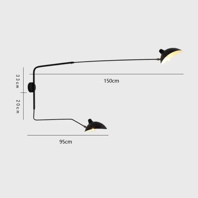 Nordic Modern Minimalist Wall Light Reading Led Lamp Long Living Study Room Bedroom Bedside Arm Adjustable Lighting Decoration