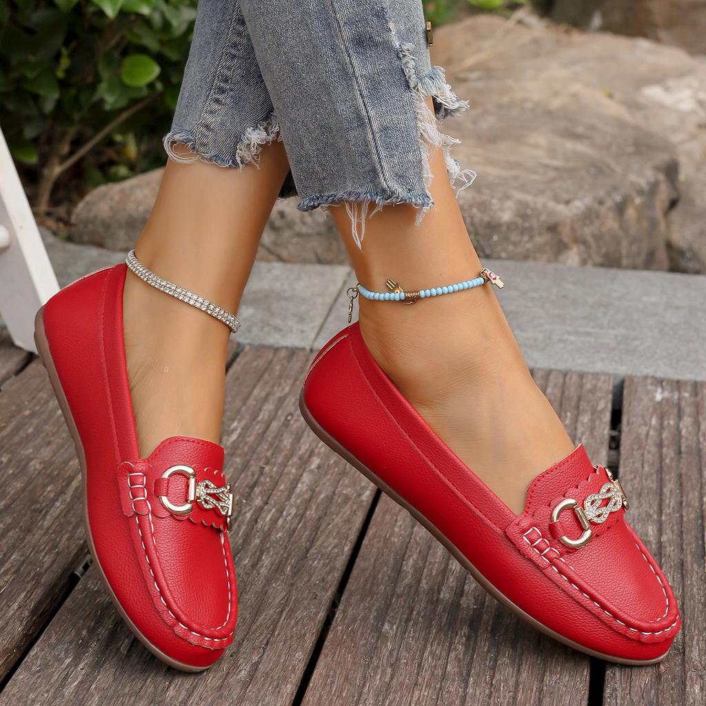 Women Flats Shoes Autumn New Slip On Loafers Round Toe Solid Soft Sole Shoes for Women Casual Flat Comfortable Sneakers Women