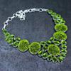 Natural Moldavite Quartz, Peridot 925 Sterling Silver Jewelry Necklace 18" D9C59