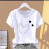 (Asian Size)  Print Casual Trend Love Sweet 90s Women's Top Short Sleeve T-shirts Fashion Female T Clothing  Graphic Tee