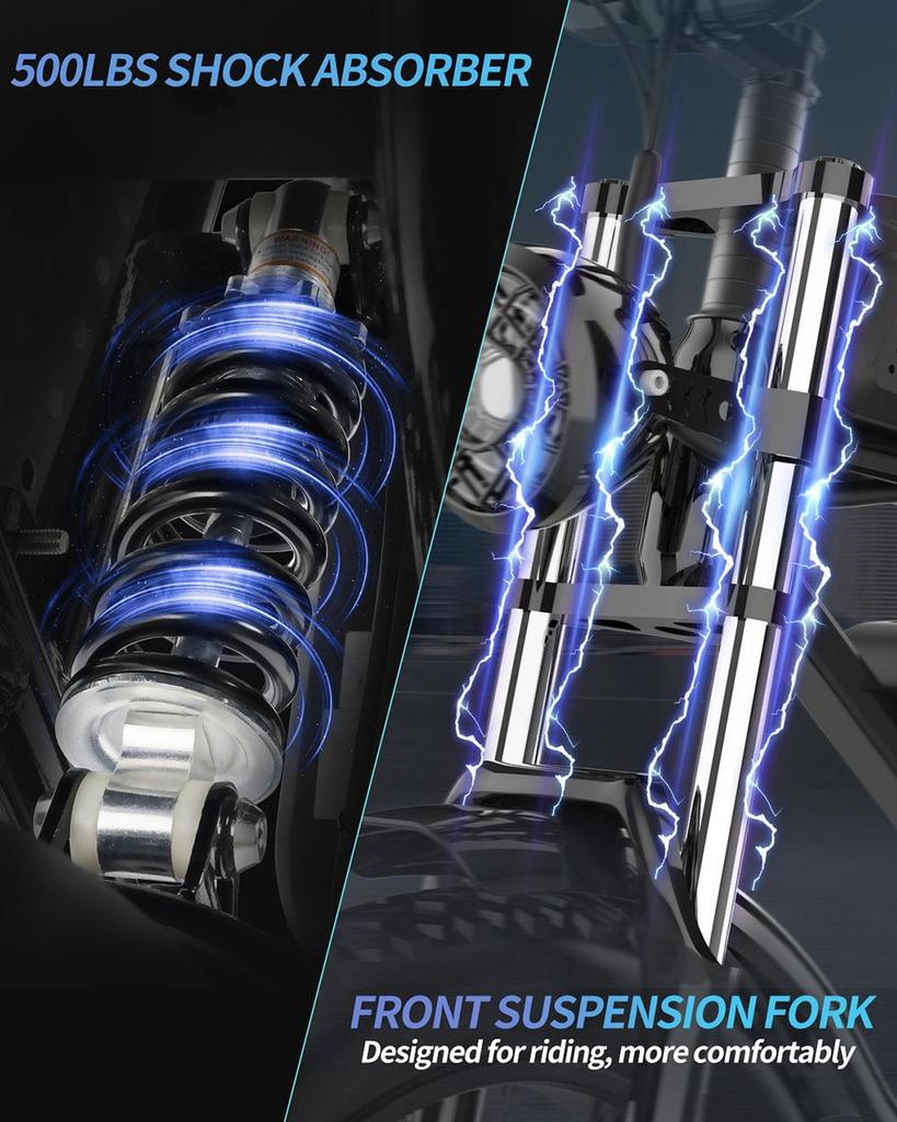 Мини-электрический велосипед Ridstar Q20, двигатель мощностью 1000 Вт, аккумулятор 48 В, 15 Ач, толстые шины 20*4,0 дюйма, максимальная скорость 40 км/ч, запас хода 80 км, вилка с передней подвеской