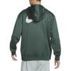 Nike Therma FIT Solid Color Hooded Zippers Thickened And Fleece Lined Casual Long Sleeved Sweatshirt Men's Green FB7116-338