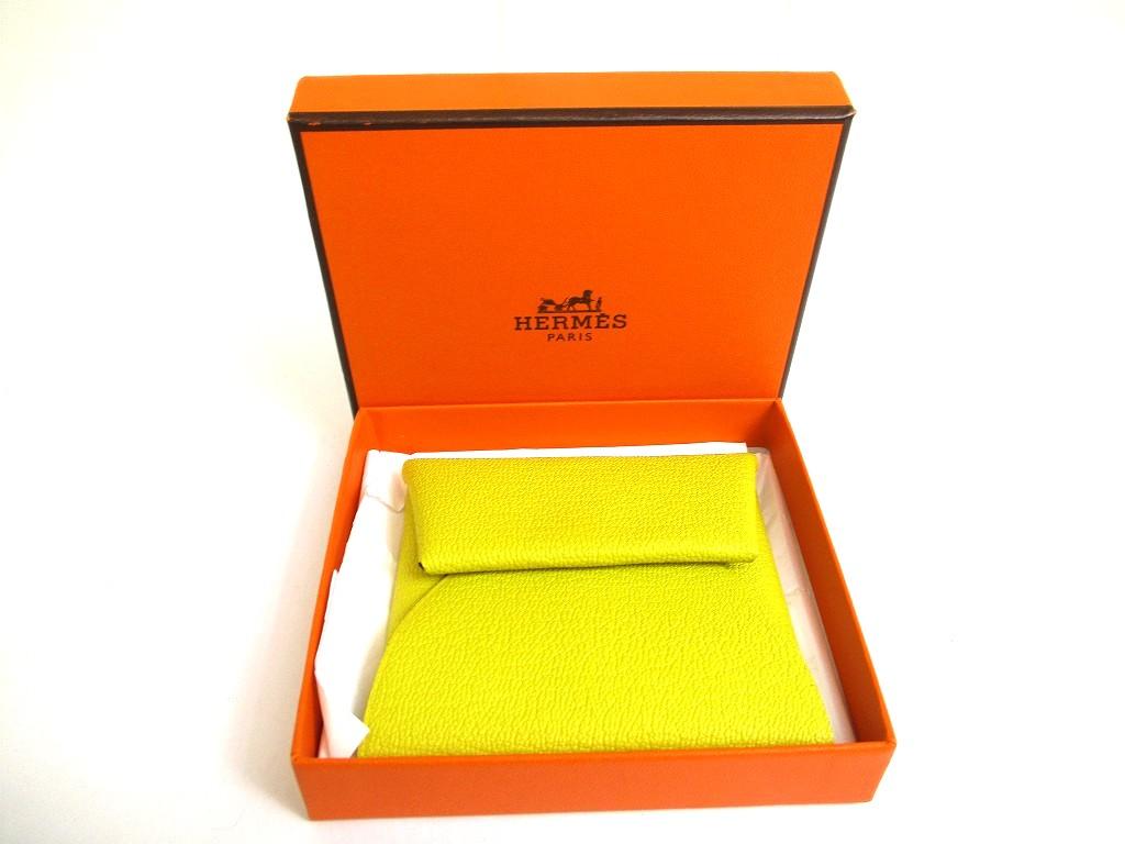 Authentic HERMES Sun Blue frida Chevre Myzore Leather Coin Purse Bastia #b086  Open box