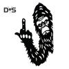 Peeping Sasquatch Metal Sign Middle Finger Animal Silhouette Sign Peaking-a-Boo Sasquatch Sign for Garden Fence Tree Farmhouse Yard Decoration