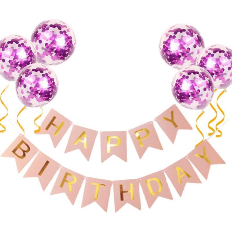 Баннер на день рождения, Украшение из воздушных шаров, Оформление сцены, Первый день рождения малыша, Счастливый воздушный шар Фон для детской вечеринки