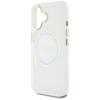 Guess IML Metal Colored Circle Classic Logo MagSafe case for iPhone 16 white