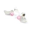 [F6697] - Pink 'Sweet Heart' Silver Earrings