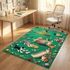 Dog Theme Crystal Velvet Rug Personalized Custom Name Text Soft Floor Mat Home Decor