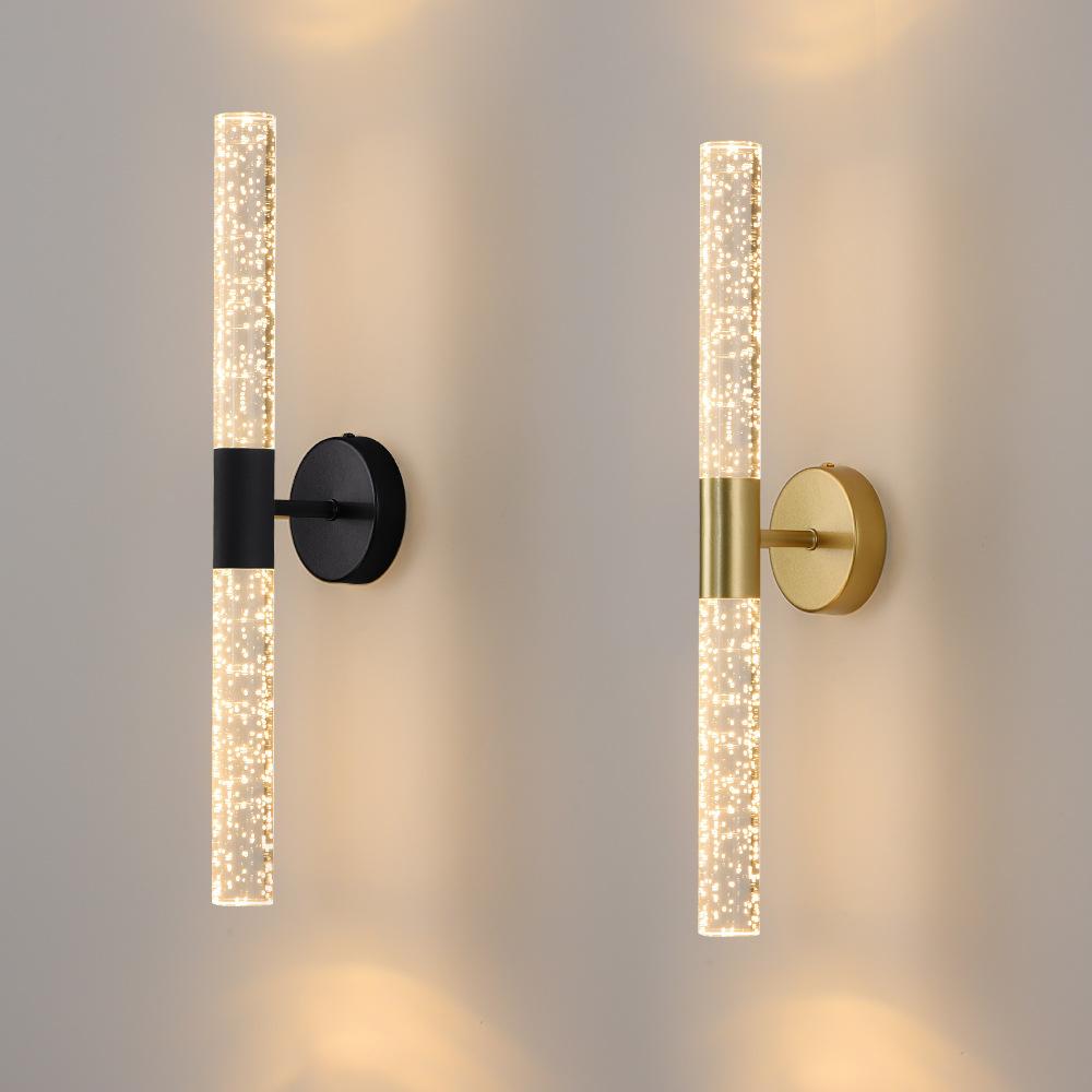 Современный настенный светильник вверх и вниз для дома, спальни, прикроватной тумбочки, гостиной, прохода, прихожей, лестницы, настенного бра, 14 Вт, светодиодный, 220 В, черное золото