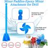2Pcs Epoxy Mixing Stick Helix Shape Tear Resistant Stirring Mixes Epoxy Resin Latex Oil Paint Mixing Rod Drill Attachment