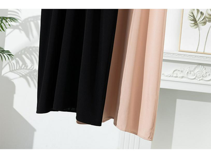 Women's Short Sleeve Real Silk Dress - Loose Fit, Solid Color, Round Neck, Long Length