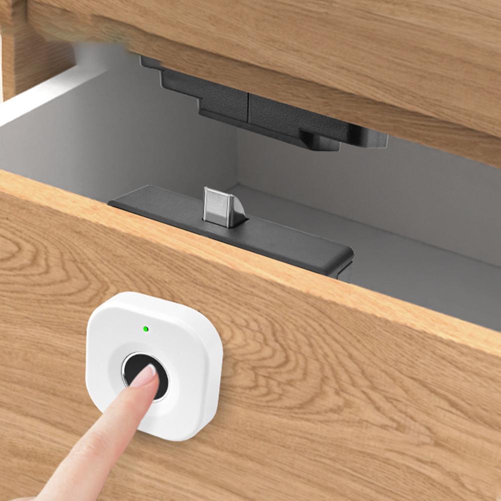 Замок для ящика по отпечатку пальца Замок для тумбочки Шкафчик Замок для обувного шкафа Шкаф Умный замок Синий Зуб Ручка без ручки Домашний офис