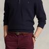 Polo Ralph Lauren FW22 Solid Logo Half-Zip Long Sleeve Knit Sweater Men Sweater Navy-Blue MNPOSWE16821109-410