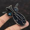 Подвеска из чароита, синяя подвеска от сглаза, медная проволока, ювелирное изделие ручной работы, подвеска из драгоценного камня, сова, медная подвеска, подарок для мамы