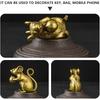 Brass Figurine Copper Lucky Rat Statue Animal Sculpture Collectibles Zodiac Pendant Rich Wealth Amulet Home Decoration