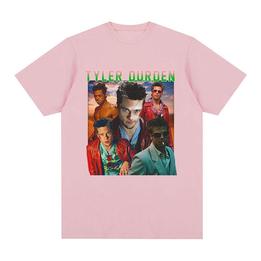 Tyler Durden Винтажная Графическая Футболка Женская Готическая Мода Футболки с Коротким Рукавом Повседневные 100% Хлопок Оверсайз Футболка Уличная Мода