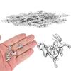 100pcs Perforated Horse Pendant Silver Horse Keychain Pendant DIY Jewelry Supplies  Earring Making
