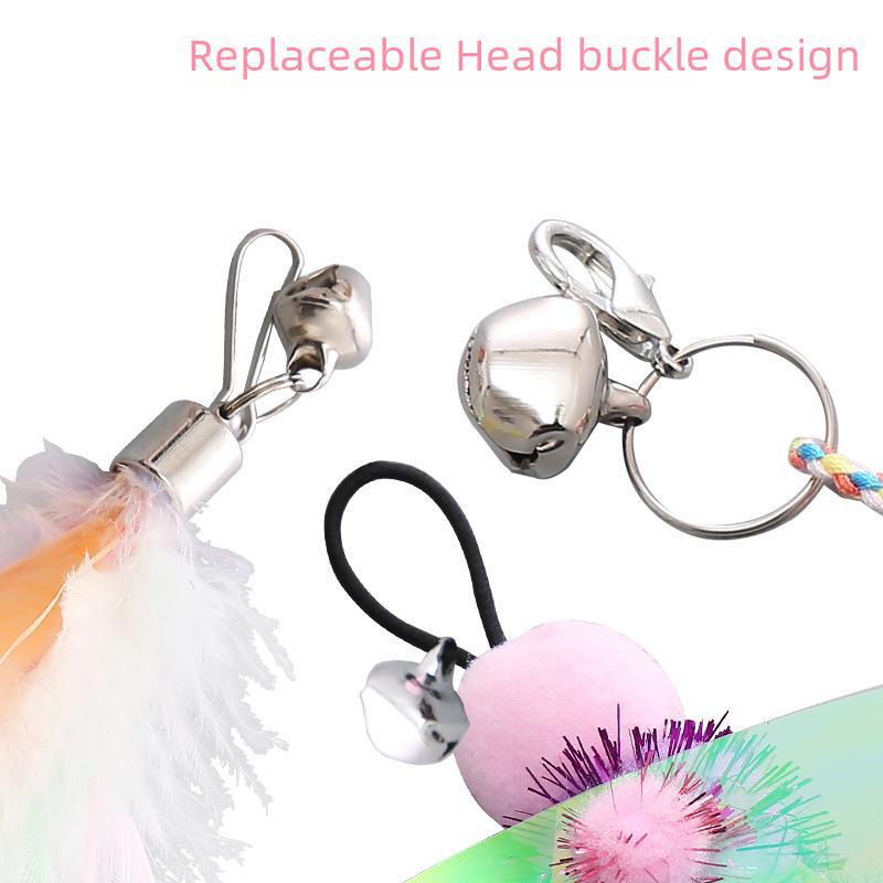 Интерактивный набор игрушек для кошек: Сменные головки-тизеры для увлекательной игры