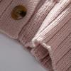 Loose Knitted Sweater Coat Women Solid Color V Neck Lantern Long Sleeve Cardigan Single Breasted