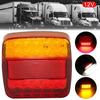 Waterproof Square Trailer Lights Kit Red Brake Stop LED Light Running Stop Lamp License Reverse Brake Lamp Rear Tail N4T2
