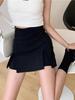Spring Black High Waist A-Line Mini Skirt Pants - Sexy Slimming Style for Women