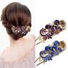Woman Crystal Flower Hairpin Rhinestone Butterfly Hair Claw Hair Accessories Alligator Hair Clip