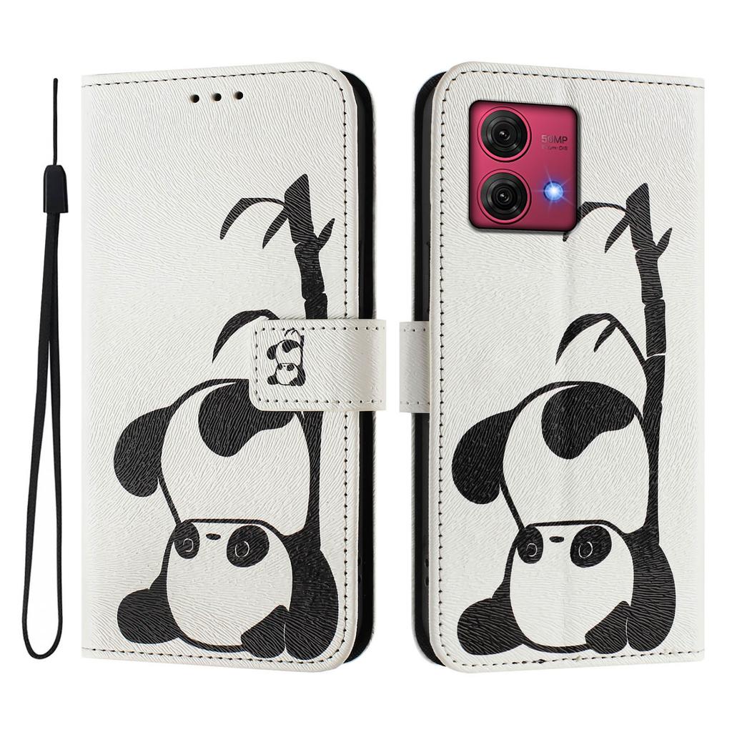 Чехол-книжка из кожи с рисунком милой панды для Motorola Moto G60, G40 Fusion, G10, G20, G30, E7 Power, G Play (2021),G Мощность (2021)...