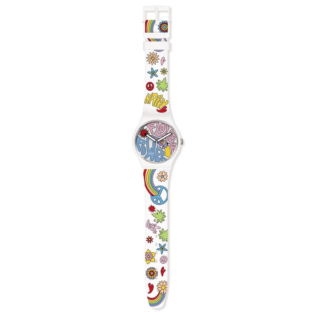 Часы Swatch POWER OF PEACE Новые Gent SO32W107 Белые [Swatch]