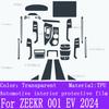 For  ZEEKR 001 EV 2024  Gearbox Panel Navigation Screen Automotive Interior TPU Protective Film Cover Anti-Scratch Sticker