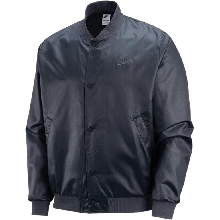 Nike Мужская куртка Club Varsity с воротником-стойкой, универсальная, с длинным рукавом, IF0728-010