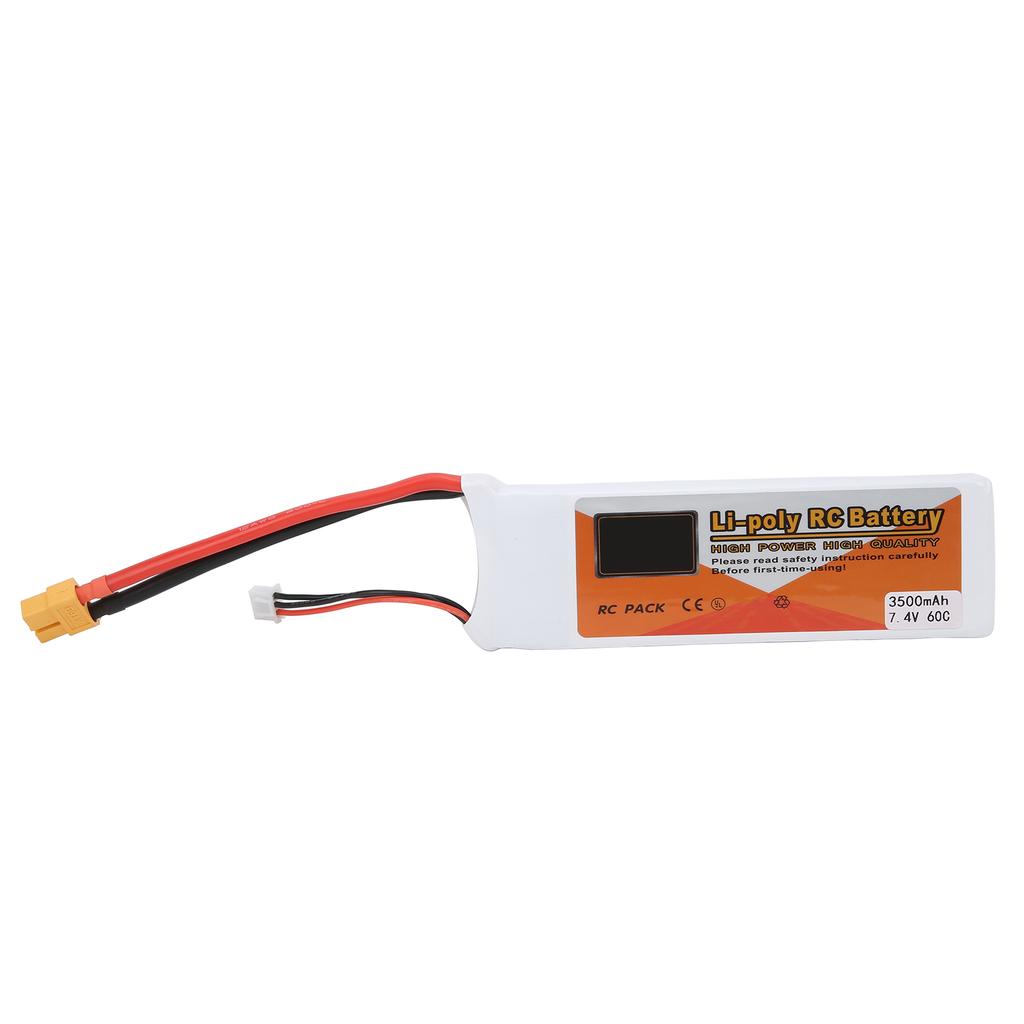 Аккумулятор LiPo 7,4 В 3500 мАч 2S 60C с разъемом XT60, перезаряжаемый для RC дрона, вертолета, модели автомобиля