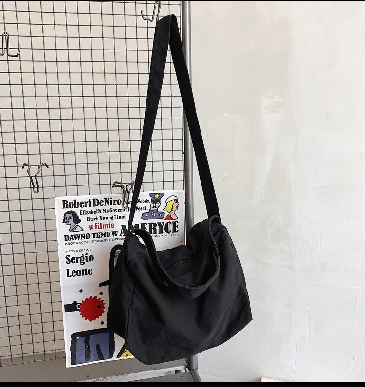 2025 универсальный студенческий рюкзак большой вместимости через плечо с косым ремнем, потертый и старый, холщовый мешок