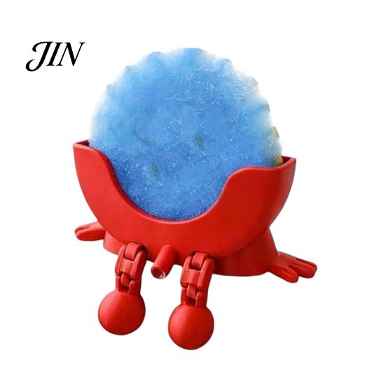 Draining Rack for Kitchen 3D Printed Smiling Face Sponge Holder, Cartoon Character Dish Drying Hollow Diversion Holder with Drainage Design,