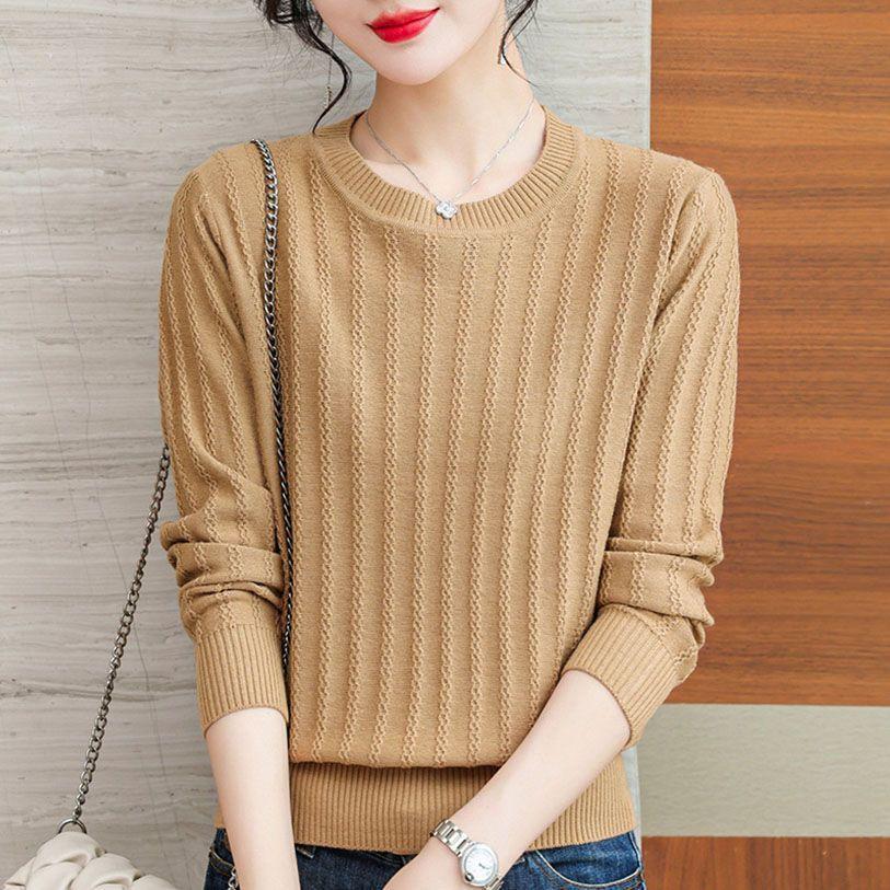 Women Sweater Long Sleeve Top Knitted Pullover O-Neck Fashion Sweater Woman Winter Solid OL Sweaters