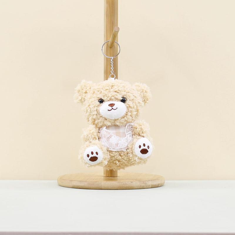 Charming Plush Bear Keychain Cozy Pp Cotton Filling Soft Toy Key Holder
