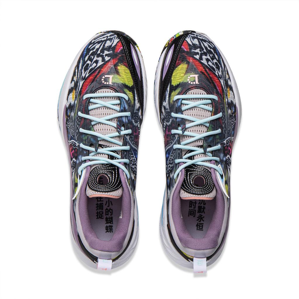 Li Ning DLO2 Амортизация Скользкая подошва Упругий захват Низкие баскетбольные кроссовки Унисекс Черный Белый Серый ABPW013-7