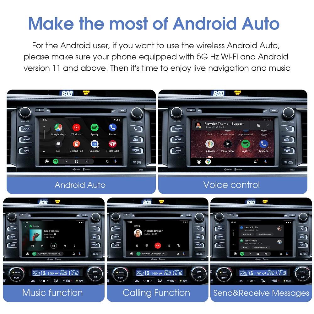 Беспроводной Carplay Android Auto для TOYOTA Touch2 Entune2.0 Prius C-HR Avalon Prius Sienaba Alphard Поддержка камеры AirPlay