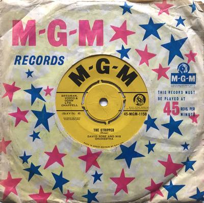 7-дюймовая пластинка ДЭВИД РОУЗ И ЕГО ОРКЕСТР - The Stripper 45MGM1158 MGM Records 1962 UK Саундтреки и мюзиклы Б/У