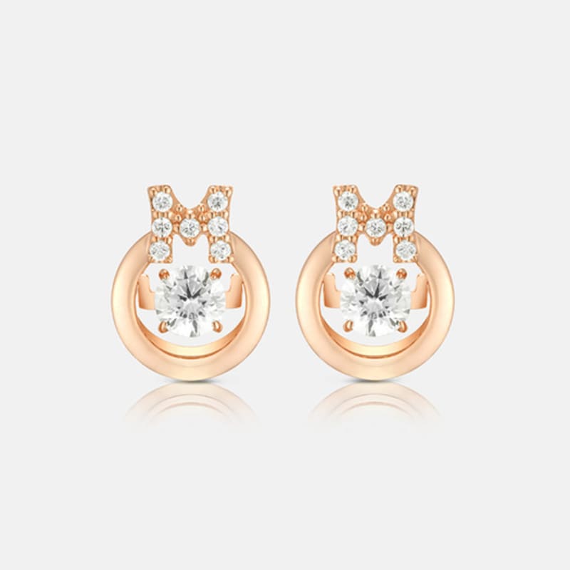 METROCITY JEWELRY Brilliot Silver Rose Earrings A213SE0602RPA