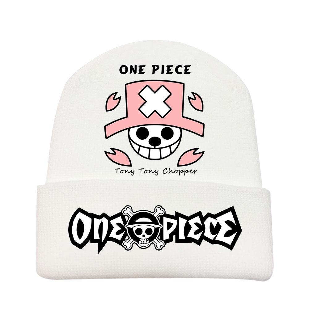 Вязаная шапка из аниме One Piece: Теплая, с бархатной подкладкой, с отворотом, взрослая уличная шапка-бини