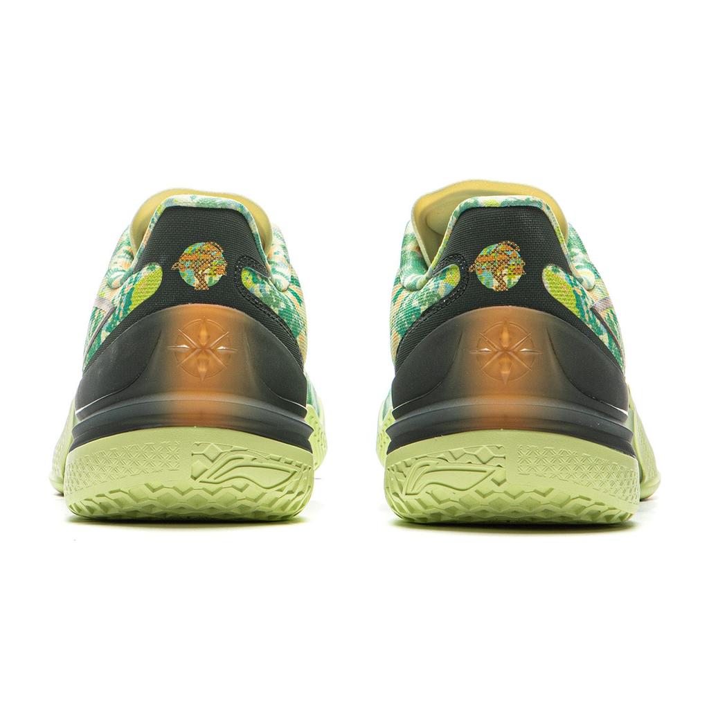 Li Ning Liren 5 Нескользящее Покрытие Легкий Отскок Низкие Баскетбольные Кроссовки Мужские Желто-Зеленые ABAU101-9