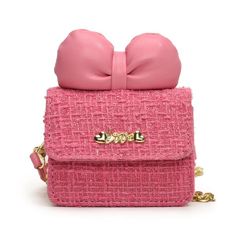 Сладкое Сердце Бант Детская Сумка Современный Шик Дизайн Цепочки Дышащая ПУ Сумка Через Плечо Для Мальчиков И Девочек