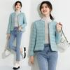 Lightweight Down Cotton Jacket, Short, Slim Fit, Autumn and Winter, Inner Lining Cotton Jacket, Round Neck, V-neck, Two-piece Cotton Jacket Jacket