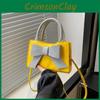 Chic Bowknot Handbag For Women Trendy Summer Crossbody Bag With Soft Pu Leather
