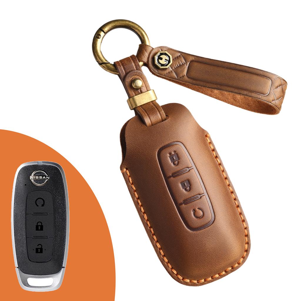 Ретро чехол для ключа подходит для нового Nissan Xuanyi Teana Exploration Lu Qashqai Qijun Jinke брелок из натуральной кожи.