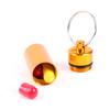 Mini Portable Aluminum Alloy Pill Bottle Cartridge Keychain Outdoor Waterproof Sealed Pill Box